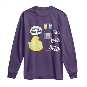 Bunny Nurse Long Sleeve Shirt Funny Peep Nursing Easter Nurse Gift TS10 Purple Print Your Wear