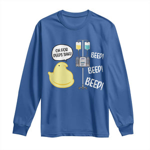 Bunny Nurse Long Sleeve Shirt Funny Peep Nursing Easter Nurse Gift TS10 Royal Blue Print Your Wear