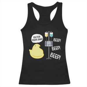 Bunny Nurse Racerback Tank Top Funny Peep Nursing Easter Nurse Gift TS10 Black Print Your Wear