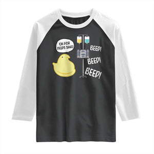 Bunny Nurse Raglan Shirt Funny Peep Nursing Easter Nurse Gift TS10 Black White Print Your Wear