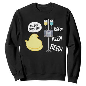 Bunny Nurse Sweatshirt Funny Peep Nursing Easter Nurse Gift TS10 Black Print Your Wear