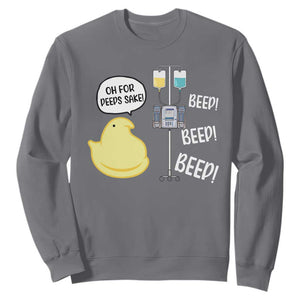 Bunny Nurse Sweatshirt Funny Peep Nursing Easter Nurse Gift TS10 Charcoal Print Your Wear