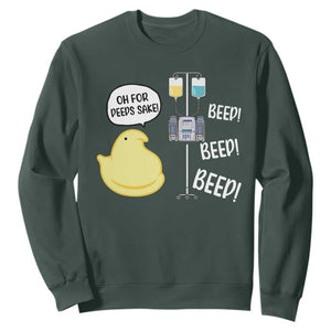 Bunny Nurse Sweatshirt Funny Peep Nursing Easter Nurse Gift TS10 Dark Forest Green Print Your Wear