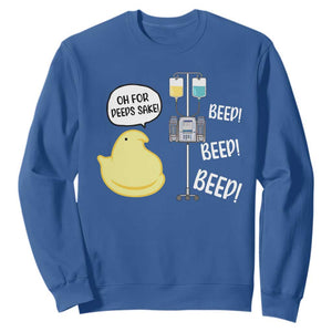 Bunny Nurse Sweatshirt Funny Peep Nursing Easter Nurse Gift TS10 Royal Blue Print Your Wear