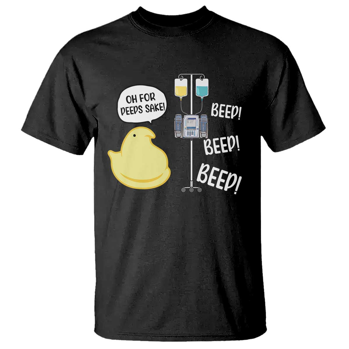 Bunny Nurse T Shirt Funny Peep Nursing Easter Nurse Gift TS10 Black Print Your Wear