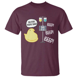 Bunny Nurse T Shirt Funny Peep Nursing Easter Nurse Gift TS10 Maroon Print Your Wear