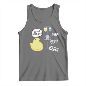 Bunny Nurse Tank Top Funny Peep Nursing Easter Nurse Gift TS10 Black Heather Print Your Wear