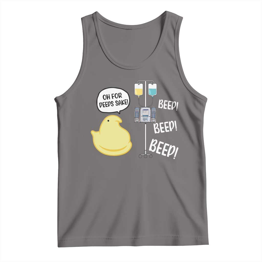 Bunny Nurse Tank Top Funny Peep Nursing Easter Nurse Gift TS10 Deep Heather Print Your Wear