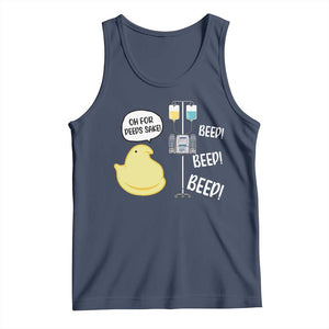 Bunny Nurse Tank Top Funny Peep Nursing Easter Nurse Gift TS10 Navy Print Your Wear