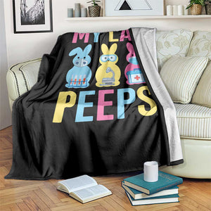 Easter Lab Tech Throw Blanket Cute Bunny My Lab Peeps TS10 Print Your Wear
