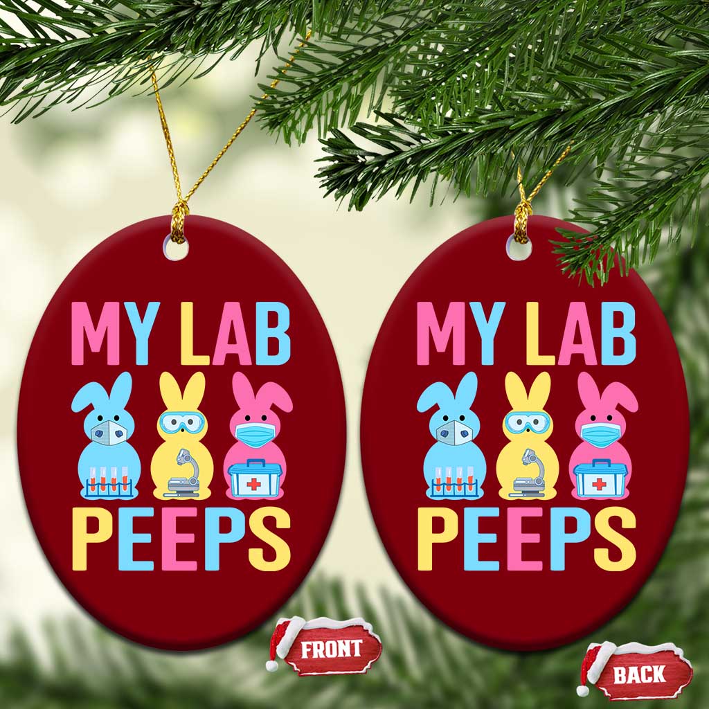 Easter Lab Tech Ceramic Ornament Cute Bunny My Lab Peeps TS10 Print Your Wear