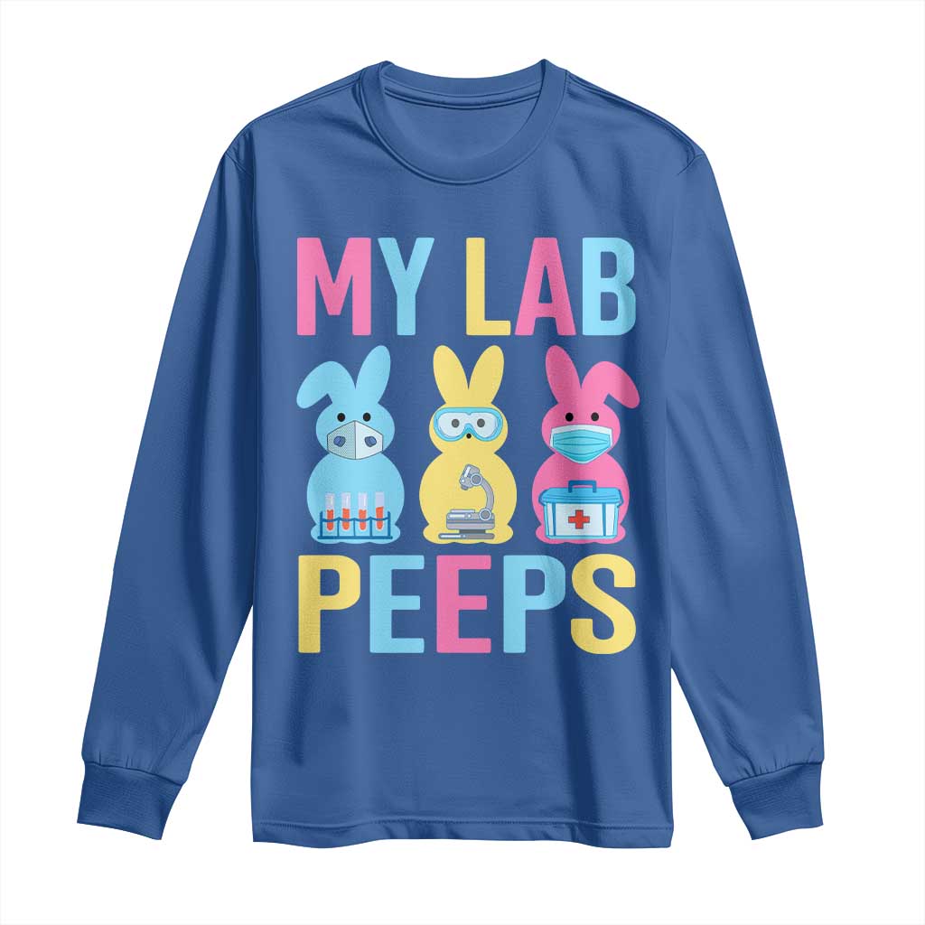 Easter Lab Tech Long Sleeve Shirt Cute Bunny My Lab Peeps TS10 Royal Blue Print Your Wear