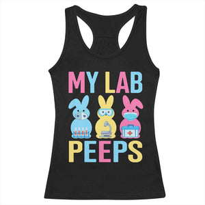 Easter Lab Tech Racerback Tank Top Cute Bunny My Lab Peeps TS10 Black Print Your Wear