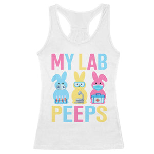 Easter Lab Tech Racerback Tank Top Cute Bunny My Lab Peeps TS10 White Print Your Wear