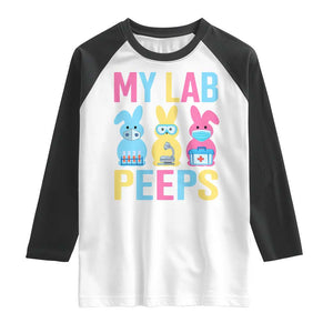 Easter Lab Tech Raglan Shirt Cute Bunny My Lab Peeps TS10 White Black Print Your Wear