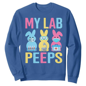 Easter Lab Tech Sweatshirt Cute Bunny My Lab Peeps TS10 Royal Blue Print Your Wear