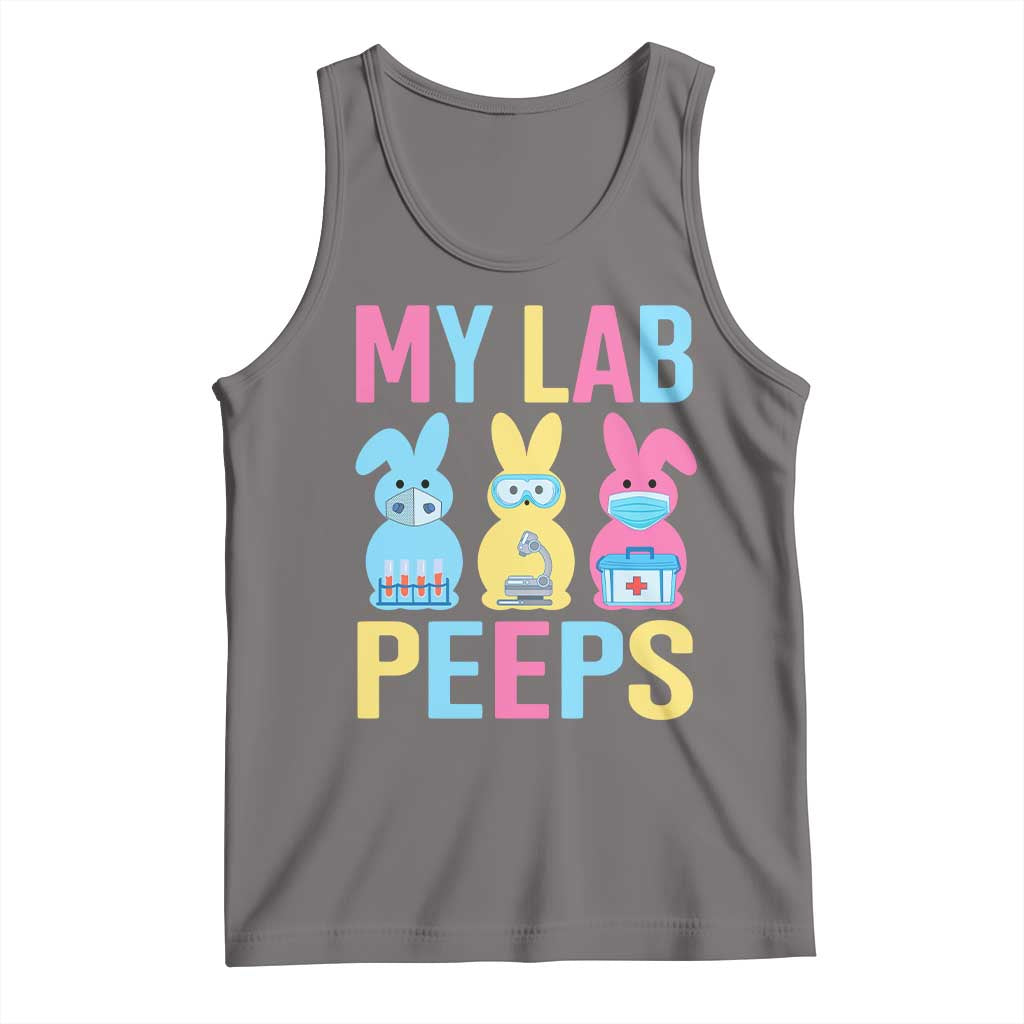 Easter Lab Tech Tank Top Cute Bunny My Lab Peeps TS10 Deep Heather Print Your Wear