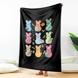 Easter Nurse Bunny Throw Blanket Funny Nursing Easter Spring Nurse Gift TS10 Print Your Wear
