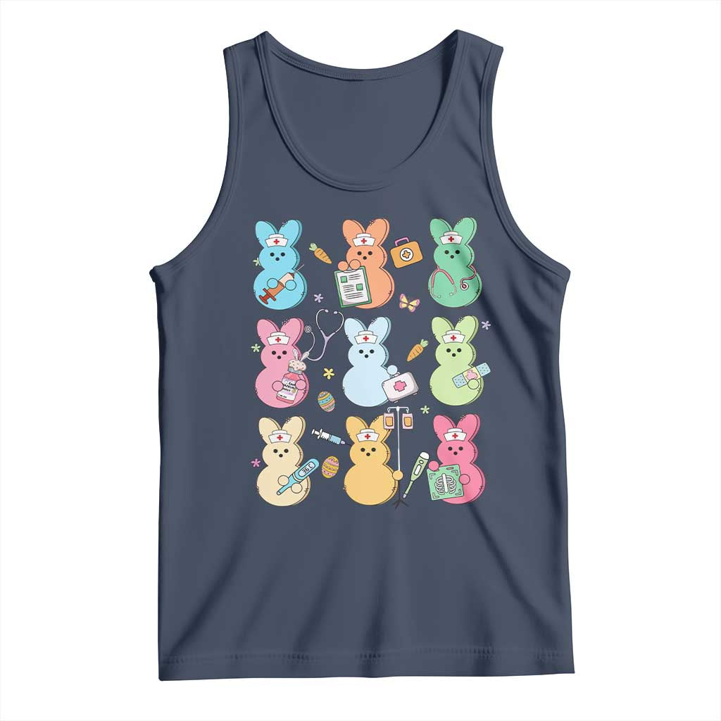 Easter Nurse Bunny Tank Top Funny Nursing Easter Spring Nurse Gift TS10 Navy Print Your Wear