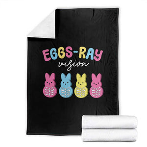 Radiology Easter Throw Blanket Eggs Ray Vision Xray Tech TS10 Black Print Your Wear