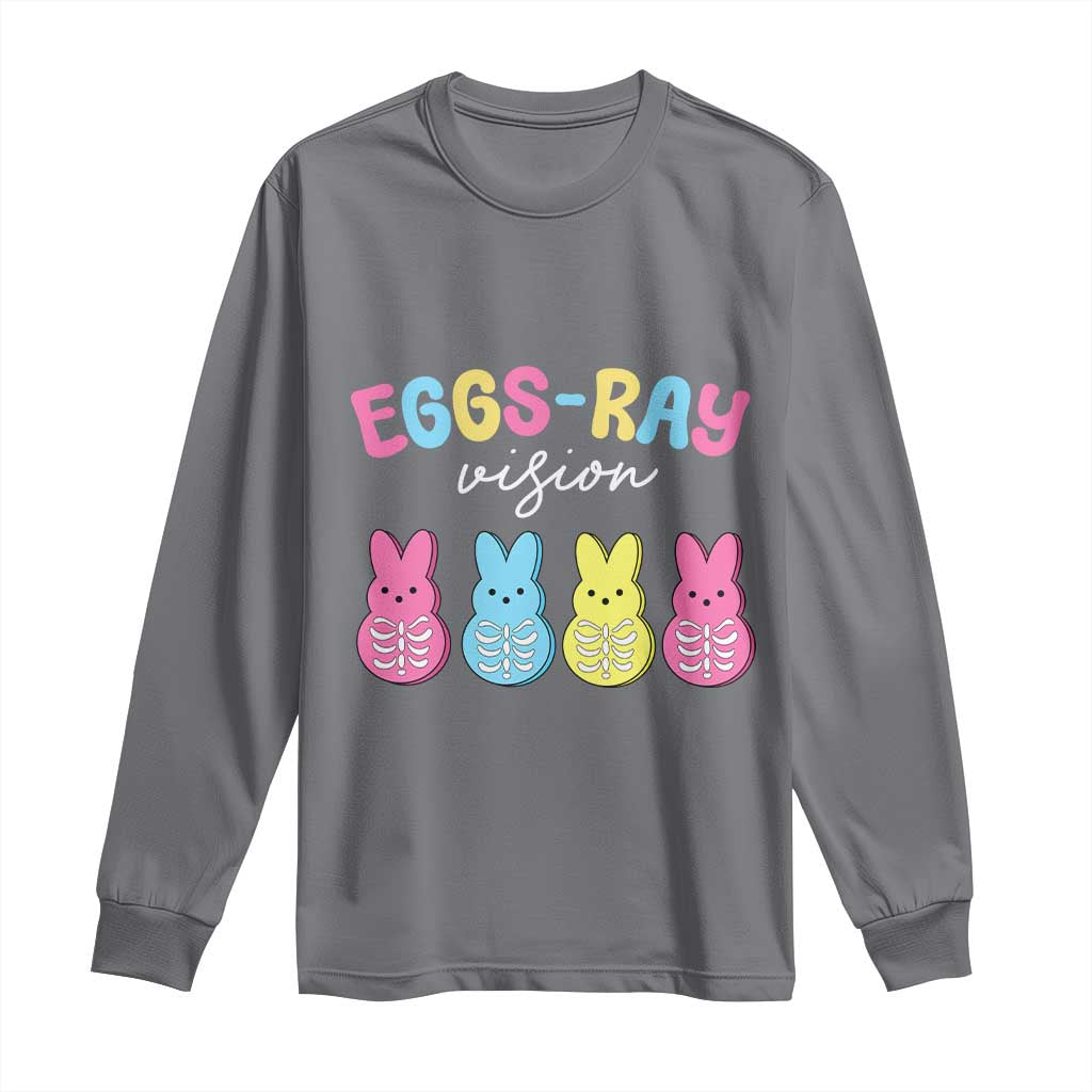 Radiology Easter Long Sleeve Shirt Eggs Ray Vision Xray Tech TS10 Charcoal Print Your Wear