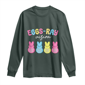 Radiology Easter Long Sleeve Shirt Eggs Ray Vision Xray Tech TS10 Dark Forest Green Print Your Wear