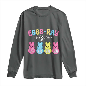 Radiology Easter Long Sleeve Shirt Eggs Ray Vision Xray Tech TS10 Dark Heather Print Your Wear