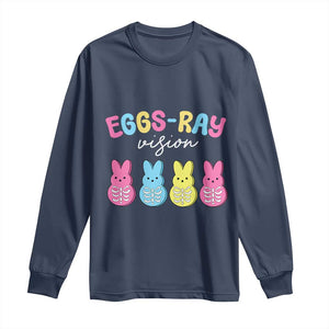 Radiology Easter Long Sleeve Shirt Eggs Ray Vision Xray Tech TS10 Navy Print Your Wear