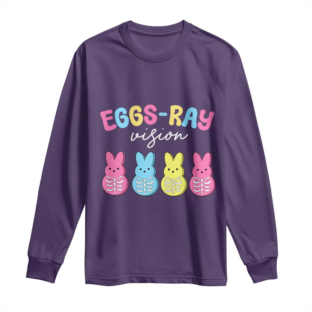 Radiology Easter Long Sleeve Shirt Eggs Ray Vision Xray Tech TS10 Purple Print Your Wear
