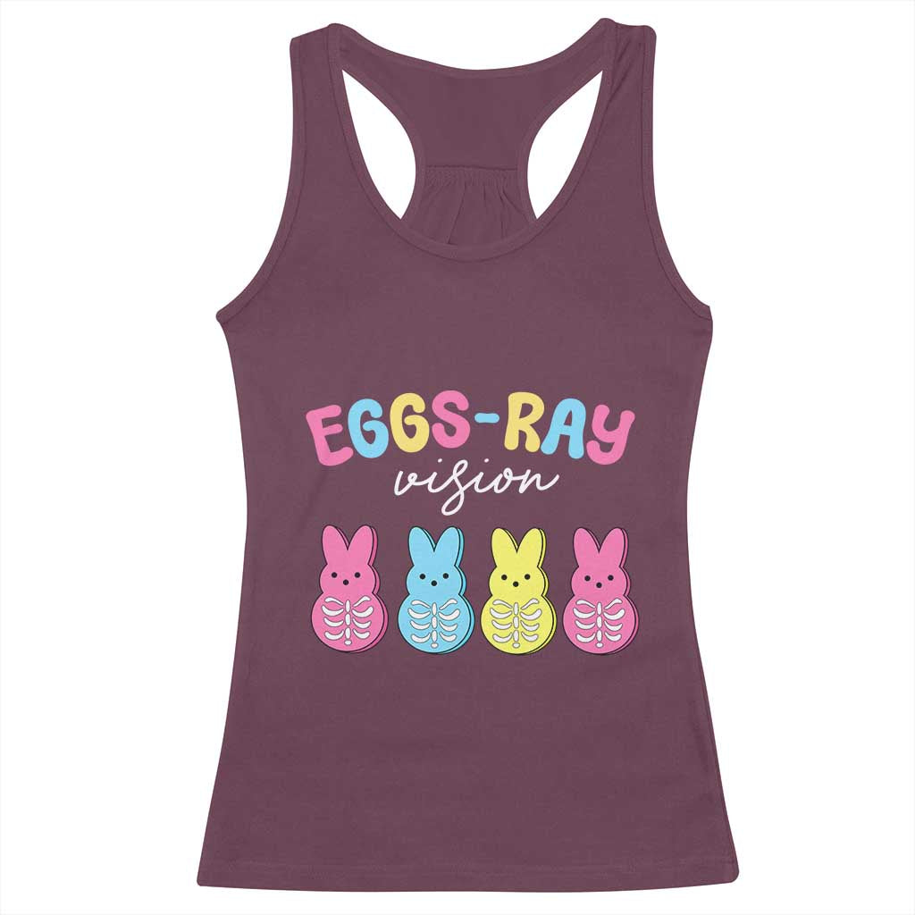 Radiology Easter Racerback Tank Top Eggs Ray Vision Xray Tech TS10 Maroon Print Your Wear