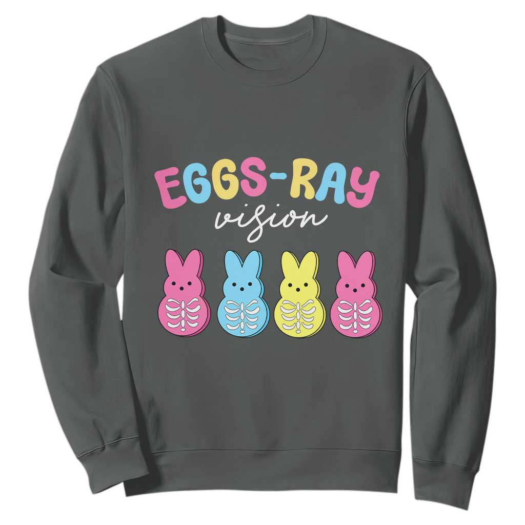 Radiology Easter Sweatshirt Eggs Ray Vision Xray Tech TS10 Dark Heather Print Your Wear