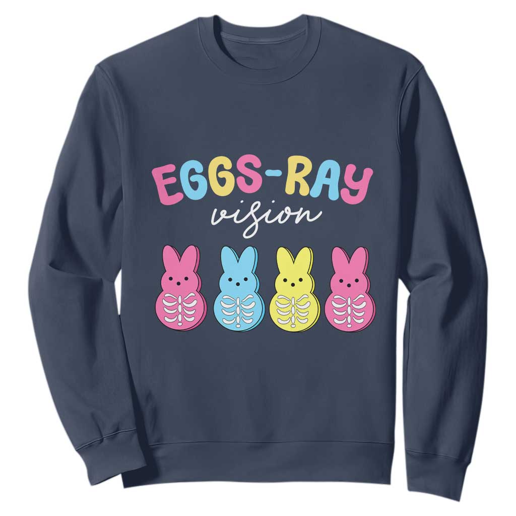 Radiology Easter Sweatshirt Eggs Ray Vision Xray Tech TS10 Navy Print Your Wear