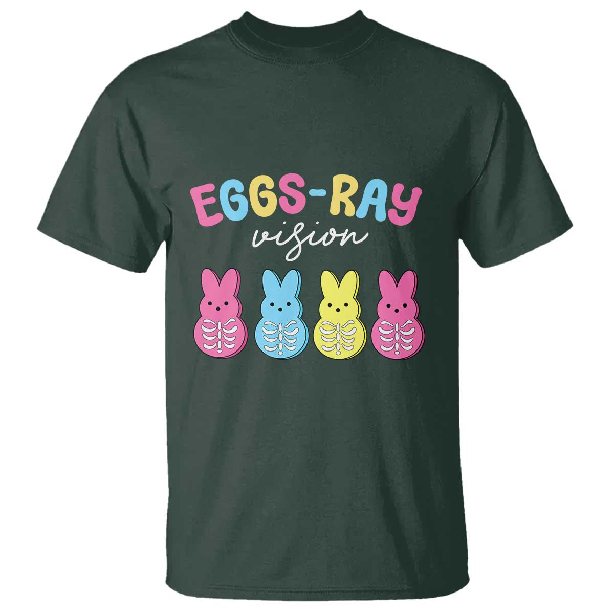 Radiology Easter T Shirt Eggs Ray Vision Xray Tech TS10 Dark Forest Green Print Your Wear