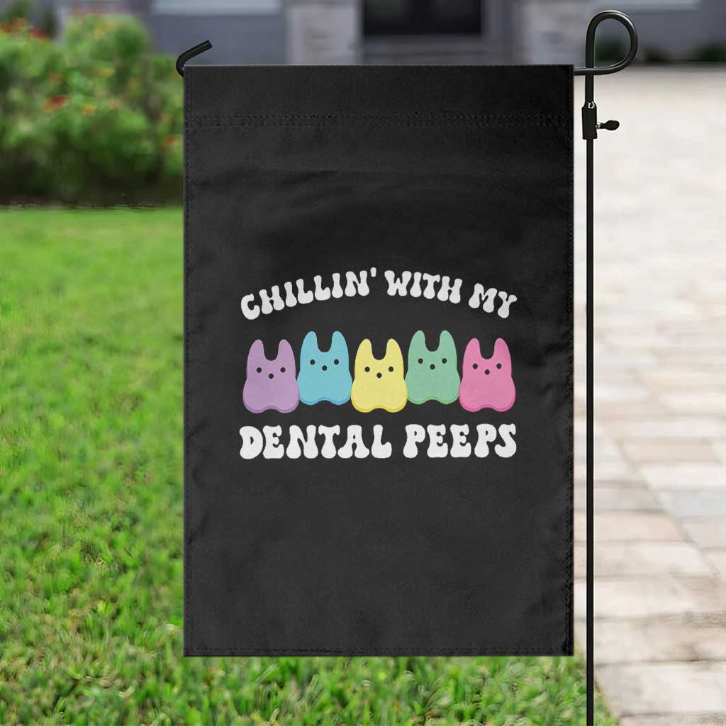 Easter Dental Bunny Garden Flag Chilling With My Dental Peeps TS10 Print Your Wear