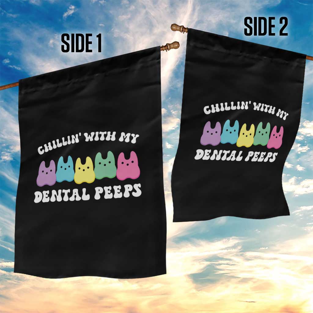 Easter Dental Bunny Garden Flag Chilling With My Dental Peeps TS10 Print Your Wear