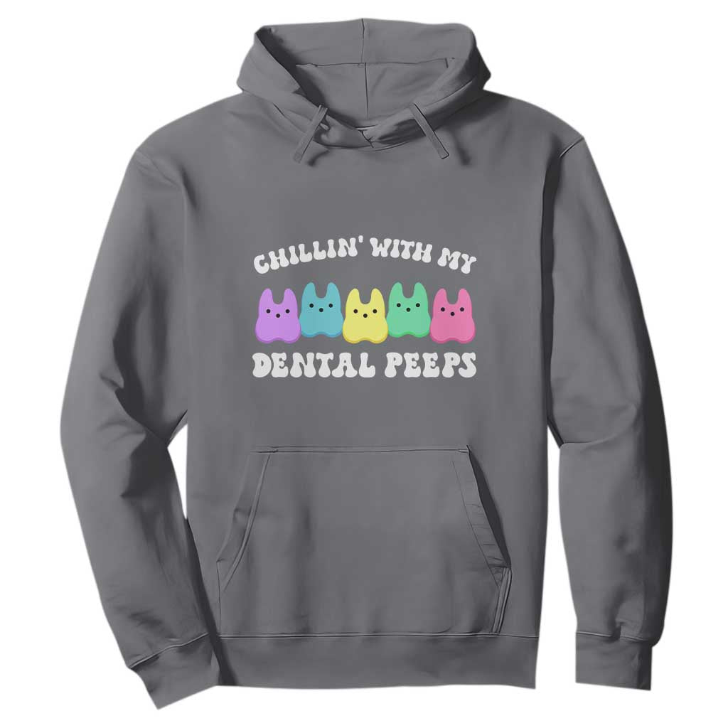 Easter Dental Bunny Hoodie Chilling With My Dental Peeps TS10 Charcoal Print Your Wear