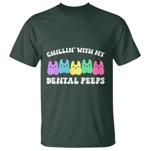 Easter Dental Bunny T Shirt Chilling With My Dental Peeps TS10 Dark Forest Green Print Your Wear