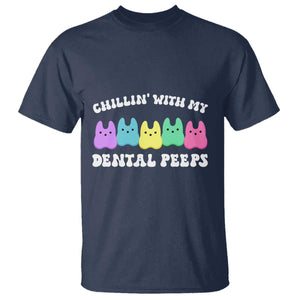 Easter Dental Bunny T Shirt Chilling With My Dental Peeps TS10 Navy Print Your Wear