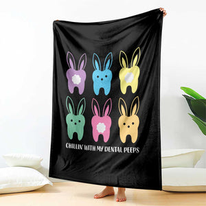 Easter Dentist Throw Blanket Chilling With My Dental Peeps Bunny TS10 Print Your Wear