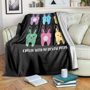 Easter Dentist Throw Blanket Chilling With My Dental Peeps Bunny TS10 Print Your Wear
