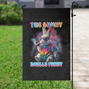 Happy 420 Easter Garden Flag Funny Smoking Easter Bunny Smells Funny Easter TS10 Print Your Wear
