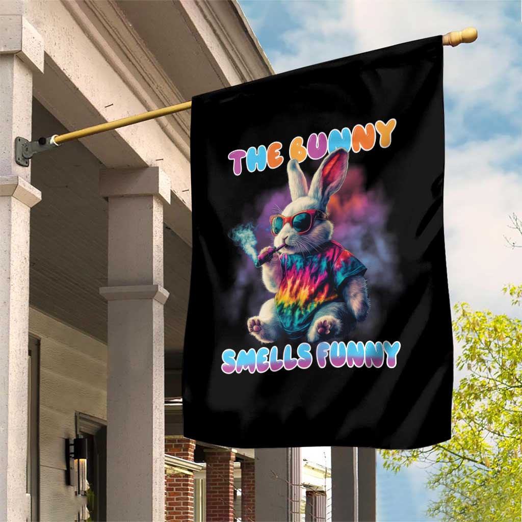 Happy 420 Easter Garden Flag Funny Smoking Easter Bunny Smells Funny Easter TS10 Print Your Wear