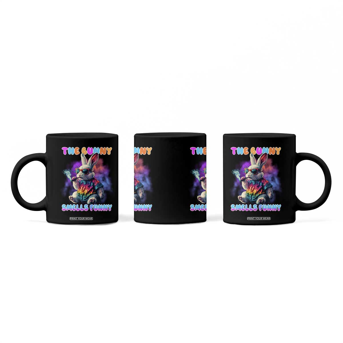 Happy 420 Easter Coffee Mug Funny Smoking Easter Bunny Smells Funny Easter TS10 Print Your Wear