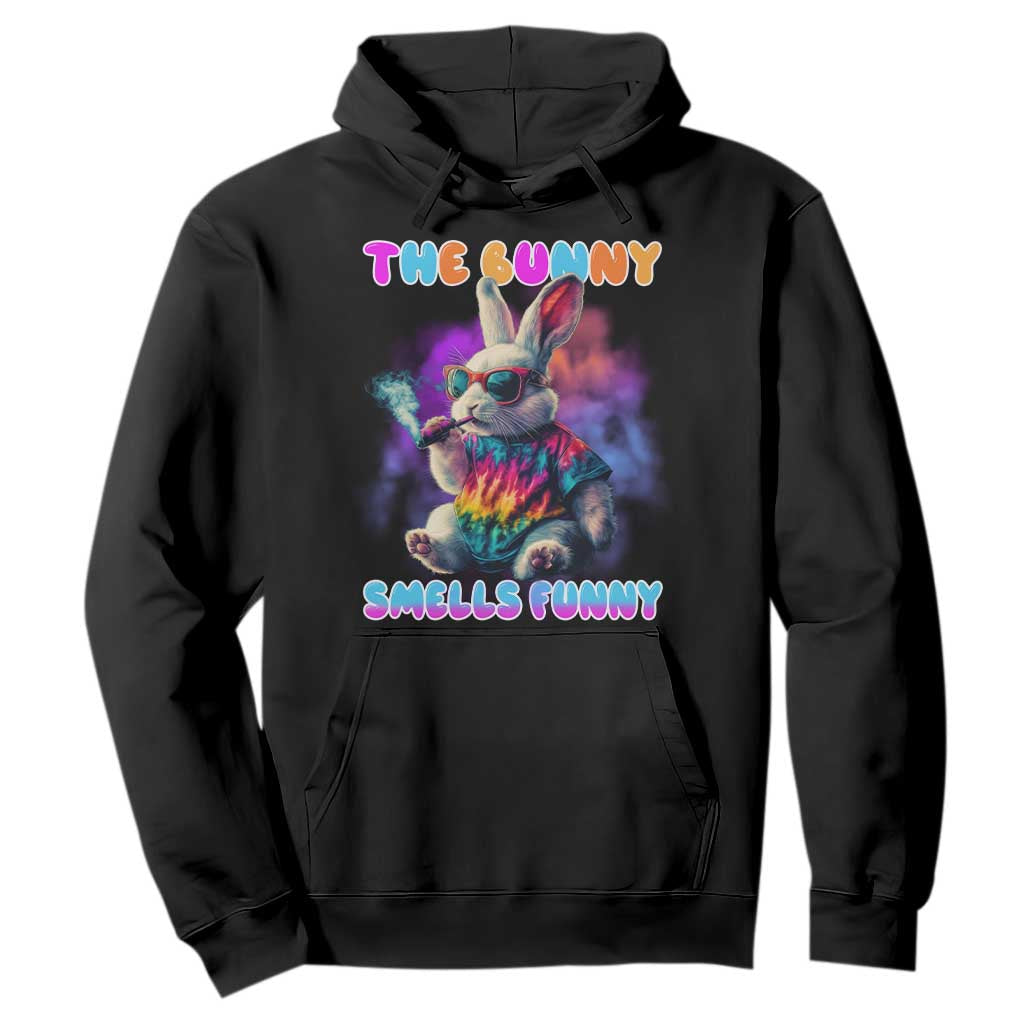 Happy 420 Easter Hoodie Funny Smoking Easter Bunny Smells Funny Easter TS10 Black Print Your Wear