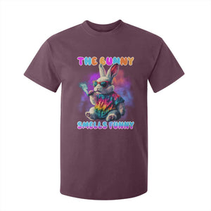 Happy 420 Easter T Shirt For Kid Funny Smoking Easter Bunny Smells Funny Easter TS10 Maroon Print Your Wear