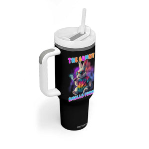 Happy 420 Easter Tumbler With Handle Funny Smoking Easter Bunny Smells Funny Easter TS10 Print Your Wear