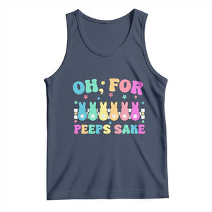 Oh For Peeps Sake Easter Bunny Tank Top TS10 Navy Print Your Wear