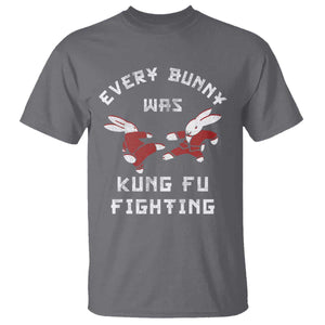 Every Bunny Was Kung Fu Fighting T Shirt Funny Cool Easter Graphic TS10 Charcoal Print Your Wear