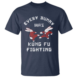 Every Bunny Was Kung Fu Fighting T Shirt Funny Cool Easter Graphic TS10 Navy Print Your Wear