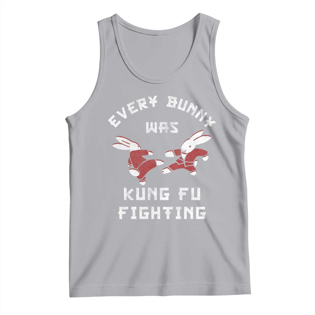 Every Bunny Was Kung Fu Fighting Tank Top Funny Cool Easter Graphic TS10 Athletic Heather Print Your Wear